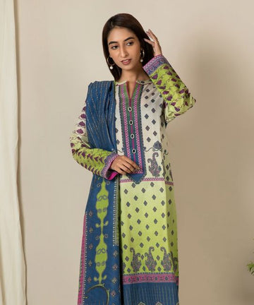 Zellbury Citron Green Lawn Suit Lawn Collection 2021